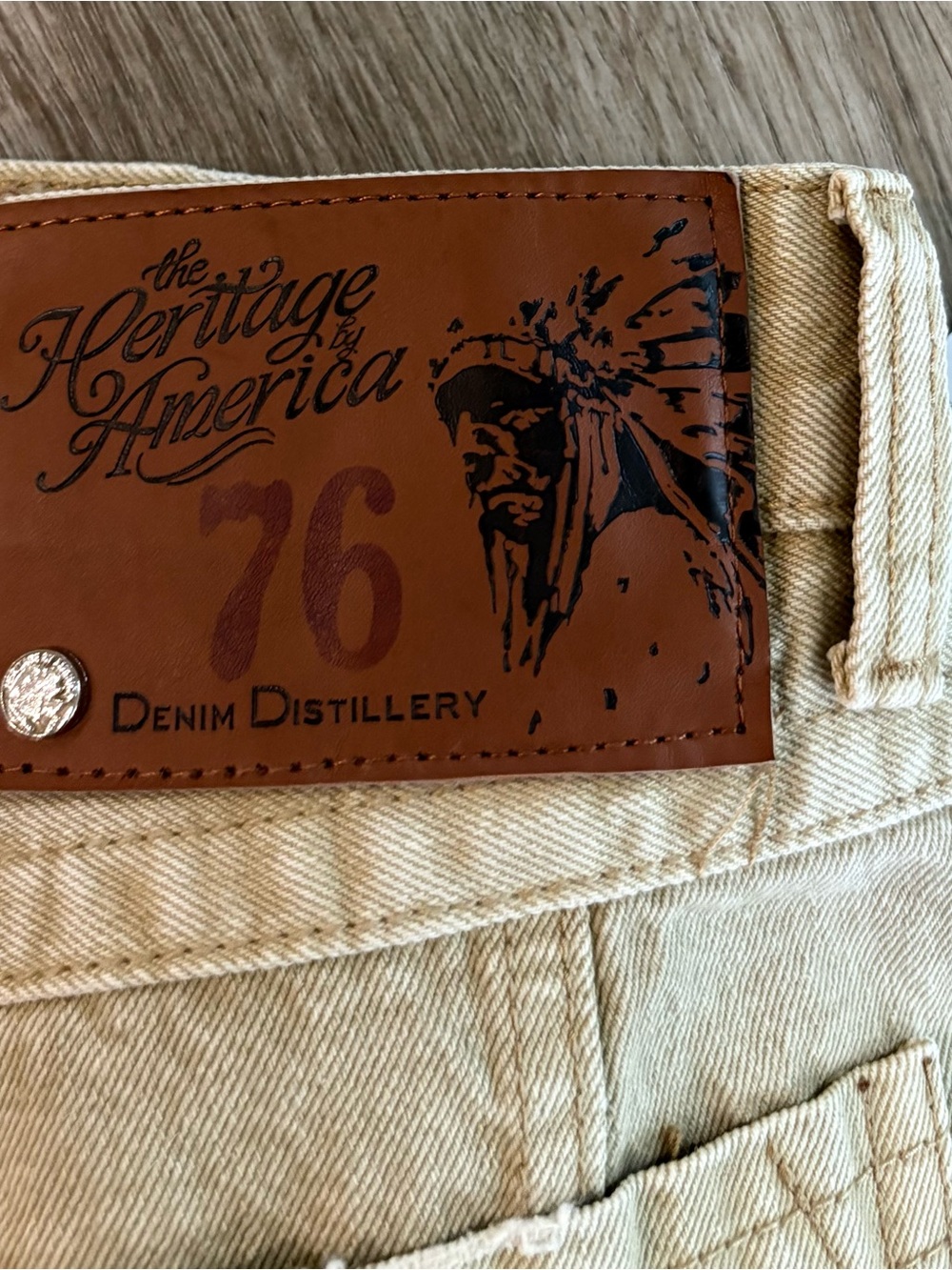 Men's Distressed Denim Shorts by Heritage by America 1776 size 40-New - Picture 8 of 9